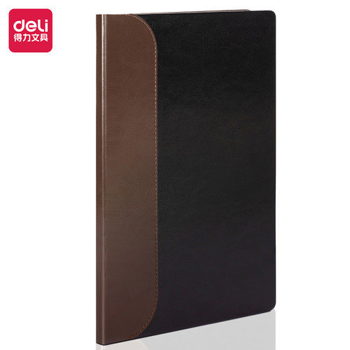 [EZO.7300246] Deli Buku Catatan Sampul Kulit Hard Cover / Leather Cover Notebook A5