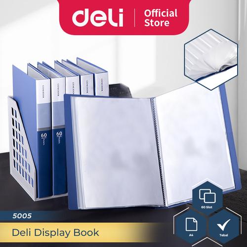 [EZO.7300078] Deli Display Book / Map Clear Holder Document Keeper A4 60 Pocket 5005