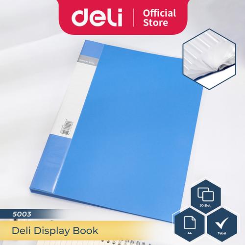 [EZO.7300080] Deli Display Book / Map Clear Holder Document Keeper A4 30 Pocket 5003
