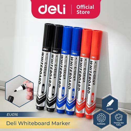 [EZO.7300086] Deli Whiteboard Marker/Spidol Papan Tulis 1 pcs Tip 2.5 mm EU016