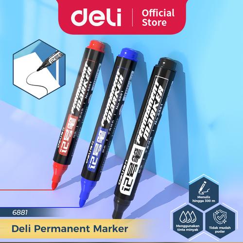 [EZO.7300087] Deli Permanent Marker / Spidol Permanen Isi 1 pcs 6881