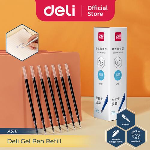 [EZO.7300091] Deli Gel Pen Refill / Isi Ulang Tinta Pen Cetek 0.5 mm Isi 1 pc A5111