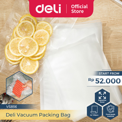 [EZO.7300257] Vusign Plastik Vakum Makanan Embos / Vacuum Bag Embossed Isi 100 VS85X