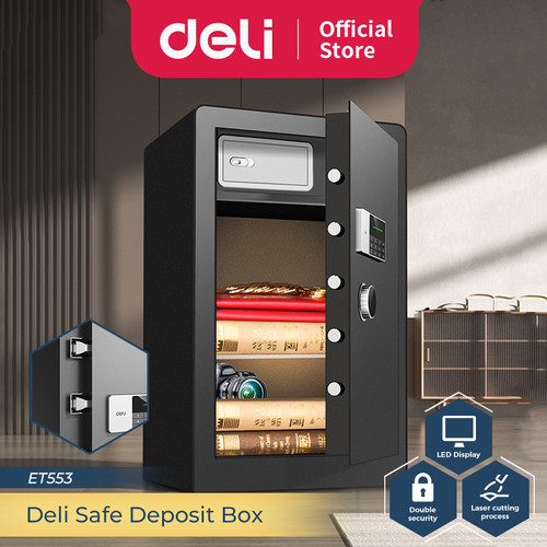[EZO.7300104] Deli Brankas Besi Digital Double Unlocking Step LED Display ET55X