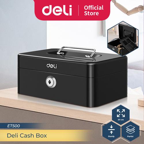 [EZO.7300105] Deli Brankas Uang / Kotak Uang Besi / Cash Box 20x16x9 Partisi ET500