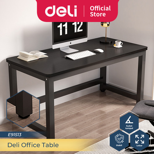 [EZO.7300114] Deli Meja Kerja / Meja Belajar / Office Table 100 CM Hitam E91513