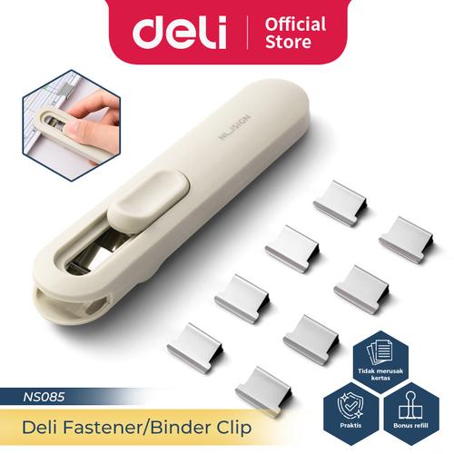 [EZO.7300128] Nusign Fastener Penjepit Kertas Otomatis Gratis 8 Buah Clip NS085
