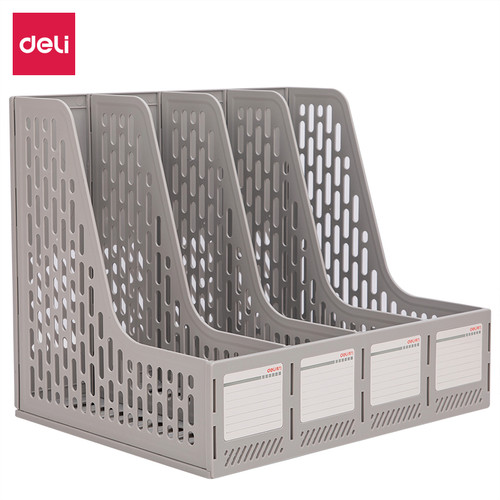 [EZO.7300156] Deli File Tray Rak Box File Tempat Dokumen 4 Sekat 3 Warna 78998