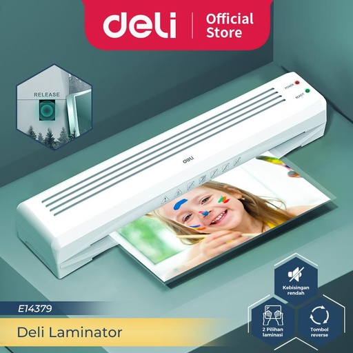 [EZO.7300159] Deli Laminator Mesin Laminating A3 80-125 Mic Laminasi Hot Cold E14379