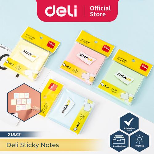 [EZO.7300163] Deli Sticky Notes / Memo Tempel 8 CM Berbagai Warna 100 Lembar 21583