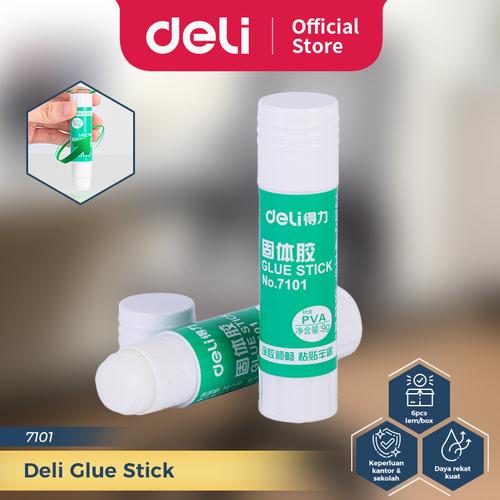[EZO.7300191] Deli Glue Stick / Lem Kertas Batangan 9 gram 6 pcs 7101Z
