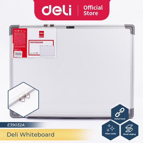 [EZO.7300199] Deli Papan Tulis Putih Gantung Magnetik Ukuran 45 x 60 cm E39032A