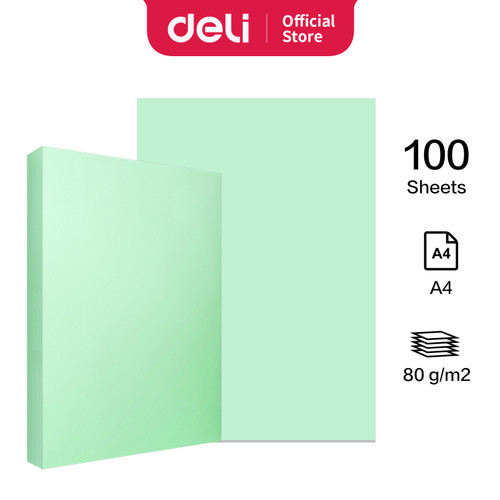 [EZO.7300327] Deli Kertas Fotokopi Berwarna A4 Isi 100 Lembar Warna Pastel 7757