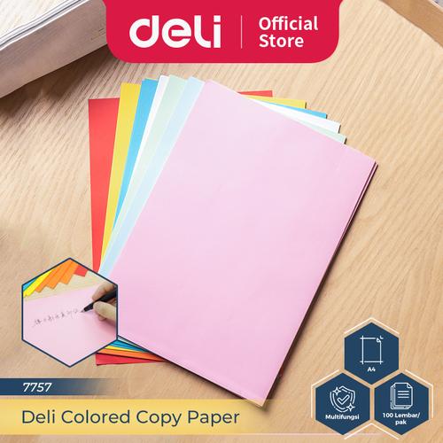 [EZO.7300327] Deli Kertas Fotokopi Berwarna A4 Isi 100 Lembar Warna Pastel 7757