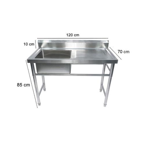 [EZO.5100018] Work Sink Table / Kitchen Sink / Meja Tempat Bak Cuci Piring Dapur Stainless Steel KCS-127HR MUTU