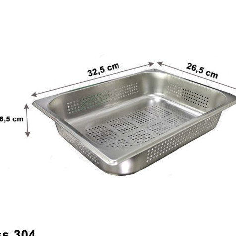 [EZO.5100058] perforated pan | peniris | food pan berlubang PAN-1265P 304