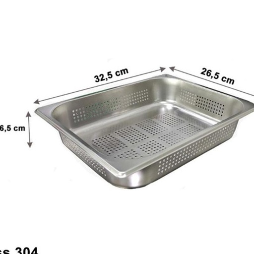 [EZO.5100058] perforated pan | peniris | food pan berlubang PAN-1265P 304