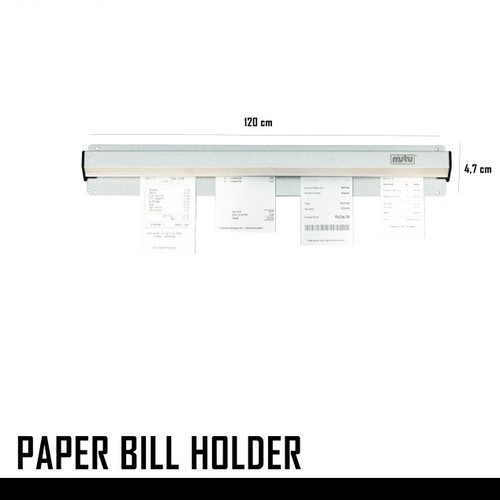 [EZO.5100059] penjepit kertas menu / bill holder aluminium 120 cm PBH-1200AW