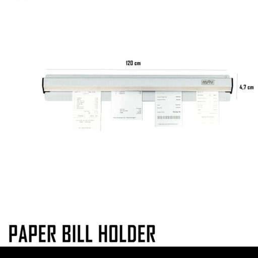 [EZO.5100059] penjepit kertas menu / bill holder aluminium 120 cm PBH-1200AW