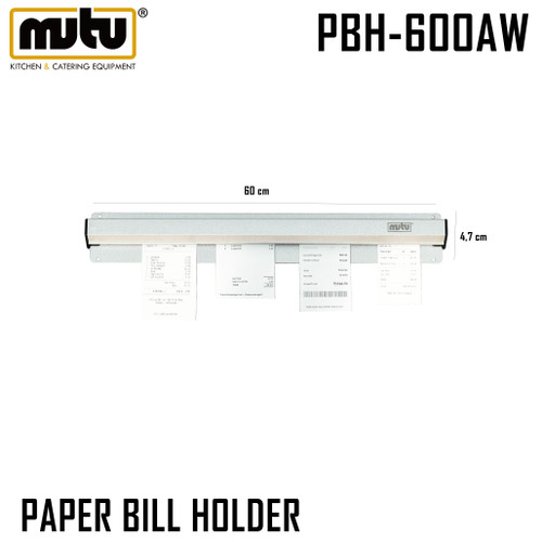 [EZO.5100061] Bill holder 60 cm / penjepit kertas menu aluminium PBH-600AW