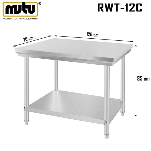 [EZO.5100299] worktable stainless/ meja makan/meja kerja RWT-12C