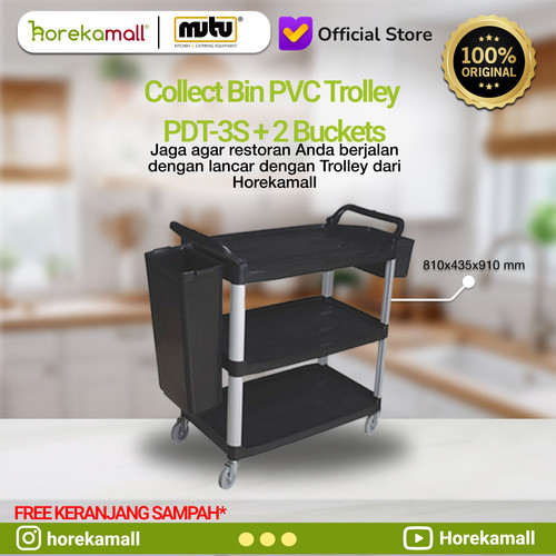 [EZO.5100154] trolley pengangkut makanan tanpa ember PDT-3S