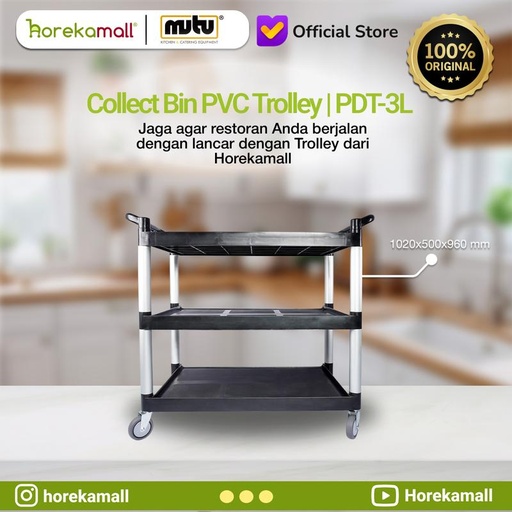 [EZO.5100331] trolley pengumpul piring tanpa ember PDT-3L