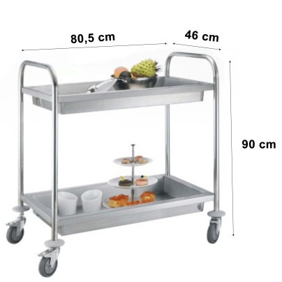 [EZO.5100158] trolley pengantar makanan stainless steel MUTU RCT-2