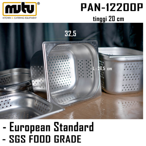 [EZO.5100229] GN Perforated/wadah peniris/peniris sayur Mutu PAN-12200P