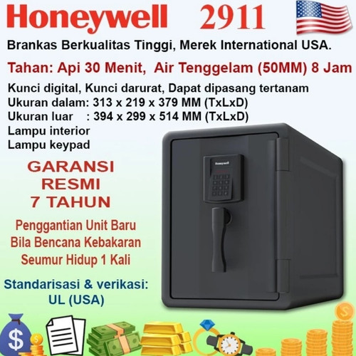 [EZO.7400050] Brankas Anti api dan air Honeywell 2911 Bergaransi 7Tahun