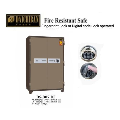 [EZO.7400083] Brankas Tahan api Fingerprint Daichiban DS 807-DF free ongkir jakarta