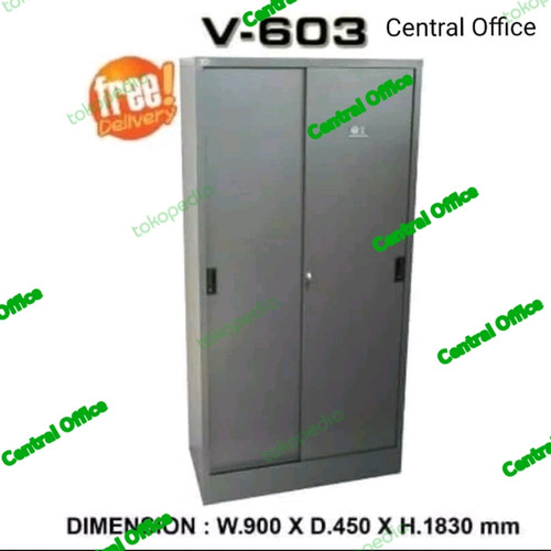 [EZO.7400150] Lemari Arsip Vip V-603 +kursi Indachi DCS 21