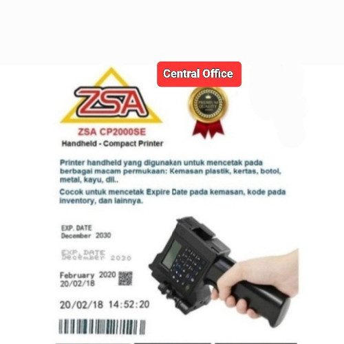 [EZO.7400221] Printer Expire date - barcode handhel ZSA CP-2000 SE