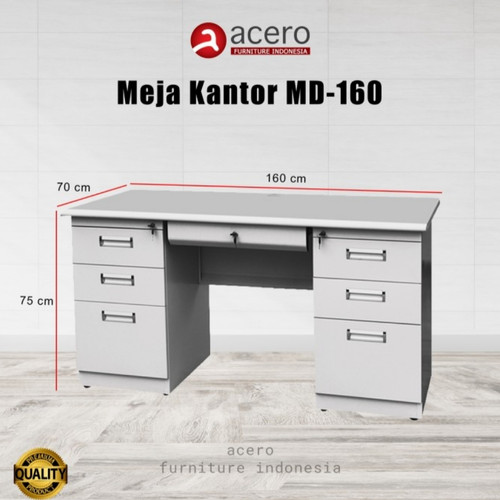 [EZO.7400290] Meja kantor-kerja Besi Acero 1 biro uk-160 cm free ongkir jak-tang