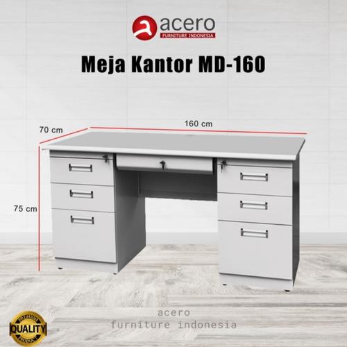 [EZO.7400290] Meja kantor-kerja Besi Acero 1 biro uk-160 cm free ongkir jak-tang