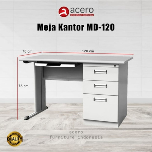[EZO.7400291] Meja kantor-kerja Besi Acero uk-120 cm free ongkir jak-tang