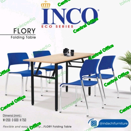 [EZO.7400300] Meja lipat-meja Cafe-meja rapat inco flory harga promo