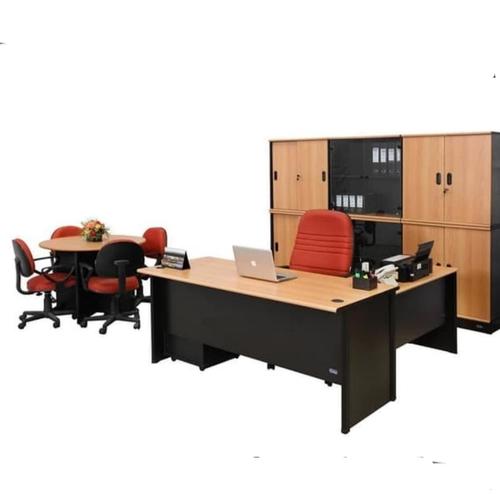 [EZO.7400352] Meja kerja Direktur Uno L-set1034 uk 140cm free ongkir jatadebek