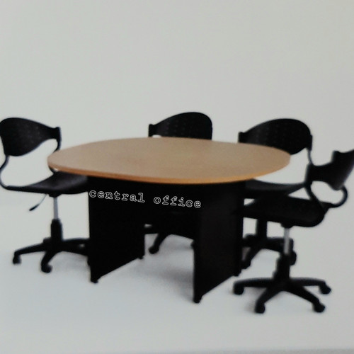[EZO.7400411] Meja Rapat-meeting Oval uk120 Lunar free ongkir wilayah jatadebek