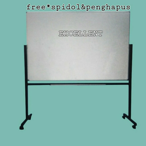 [EZO.7400481] White board Papan Tulis Excellent-90x180cm stand 1muka