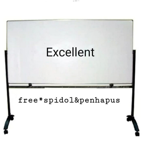 [EZO.7400486] white board Excellent 120x240 kaki free ongkir Wilayah Dki