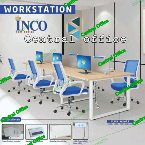 [EZO.7400549] Meja kantor Inco Fluix workstation ws 6Pfree ongkir wilayah jatadebek