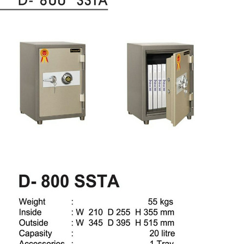 [EZO.7400595] Brankas- indachi D-800SSTA free ongkir untuk Wilayah Jatadebek