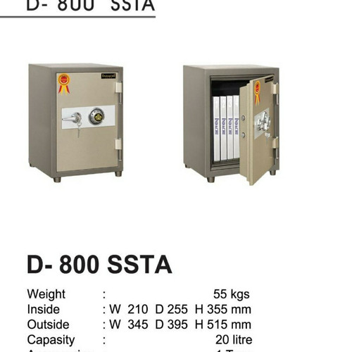 [EZO.7400596] Brankas -Indachi D-800 SSTA alarm free ongkir Wilayah Jatadebek
