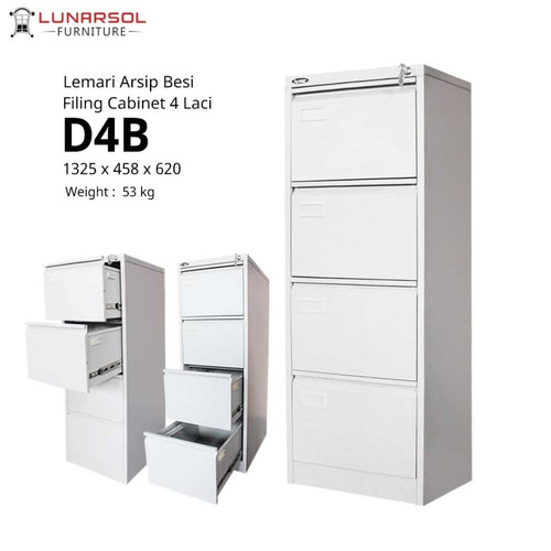 [EZO.7400634] Filing Cabinet 4 laci 4B Lunarsol ongkir wilayah Jatadebek kota