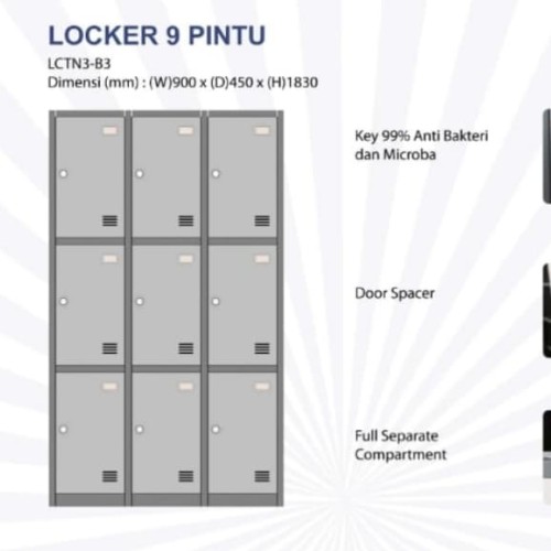 [EZO.7400751] Locker-loker Top 9 pintu free ongkir wilayah jatadebek
