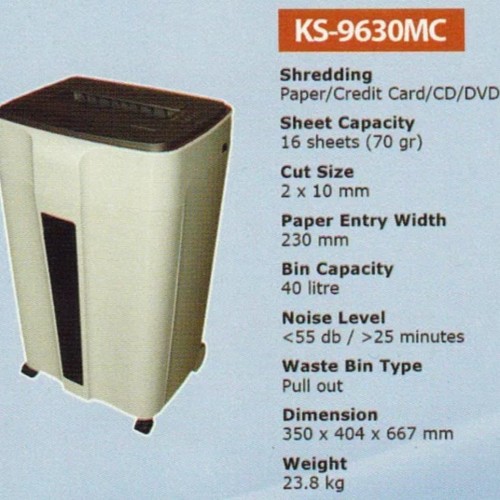 [EZO.7400931] Paper Shredder Kozure KS-9630 MC FREE ONGKIR UNTUK WILAYAH DKI Jatadeb