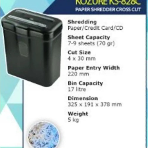 [EZO.7400934] Paper Shredder penghancur kertas Kozure KS-828C
