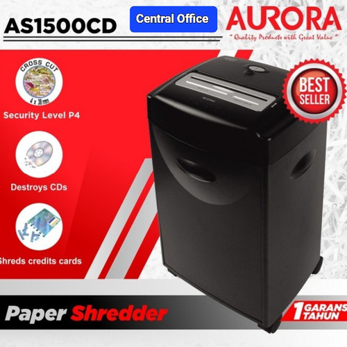 [EZO.7400976] Paper Shredder Aurora AS-1500 CD