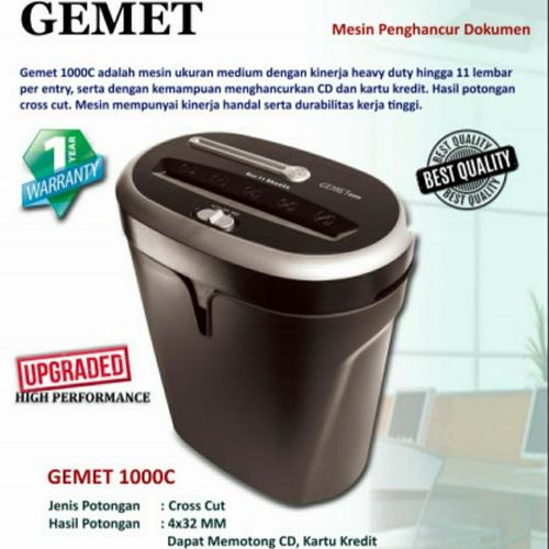 [EZO.7401107] Paper Shredder Gemet 1000c